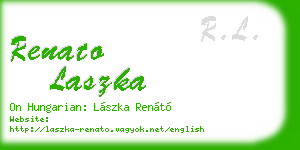 renato laszka business card